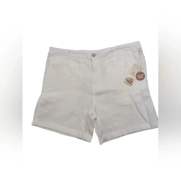 Panama  Jack NWT 100% Linen White Shorts Size 38 - Picture 5 of 8